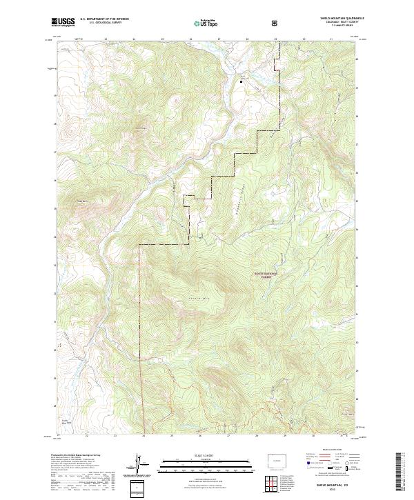Shield Mountain 2022 topographic map thumbnail