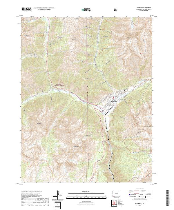 Silverton 2022 topographic map thumbnail