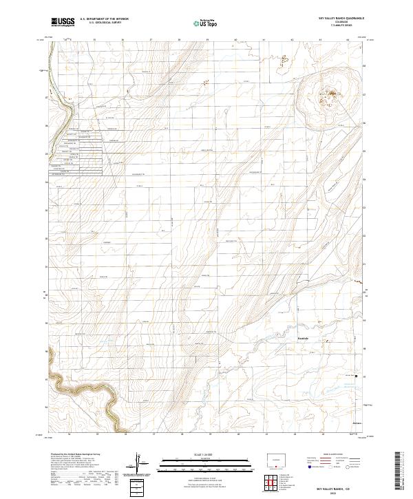 Sky Valley Ranch topographic map thumbnail