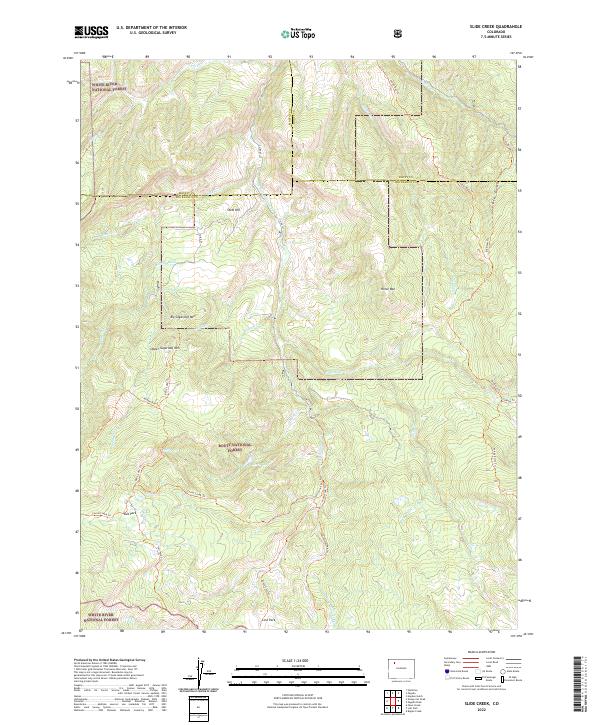 Slide Creek 2022 topographic map thumbnail