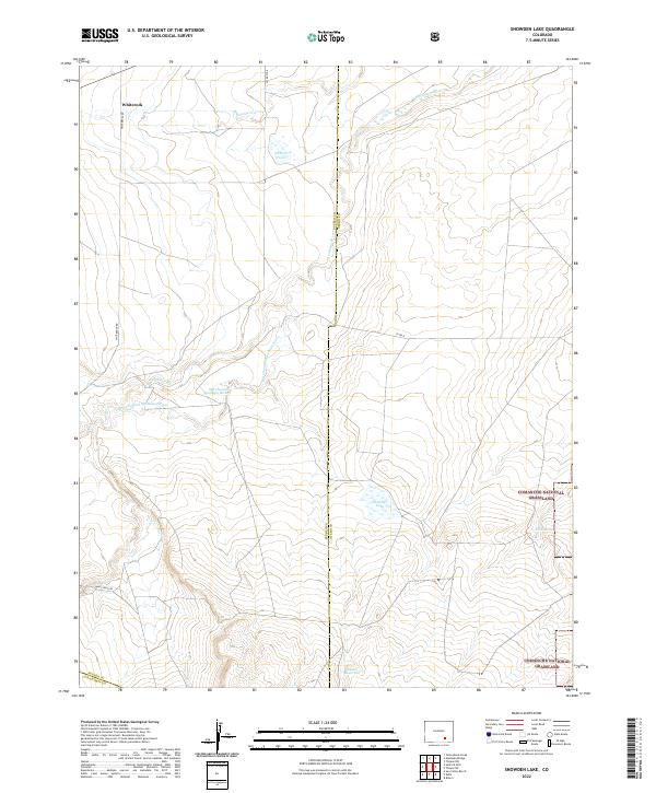 Snowden Lake 2022 topographic map thumbnail