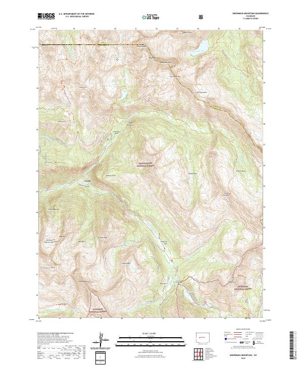 Snowmass Mountain 2022 topographic map thumbnail