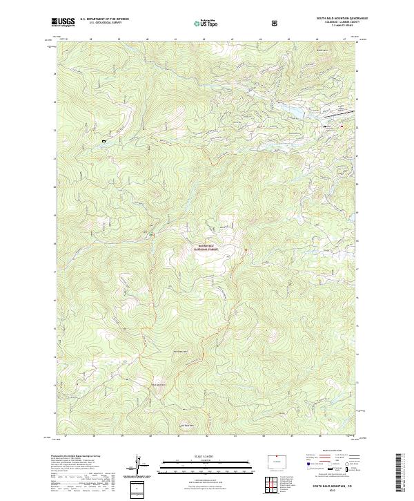 South Bald Mountain topographic map thumbnail