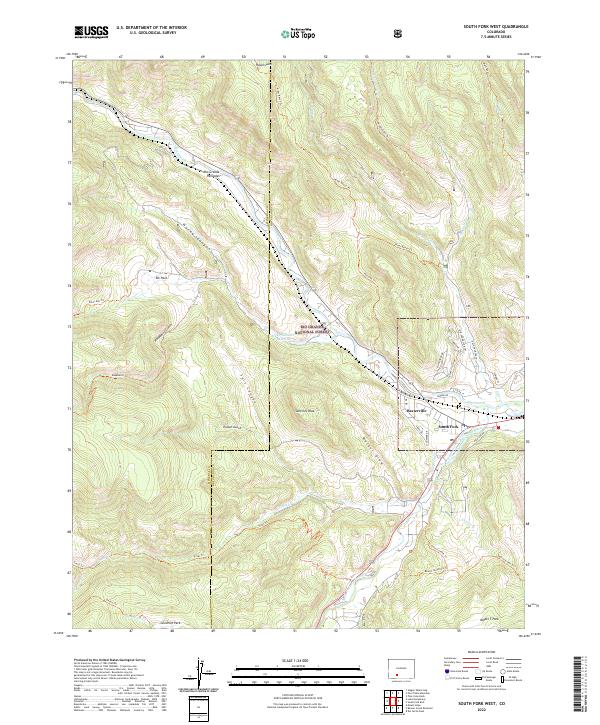 South Fork West topographic map thumbnail