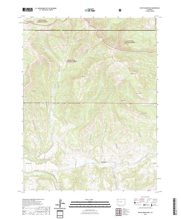 South Mamm Peak topographic map thumbnail