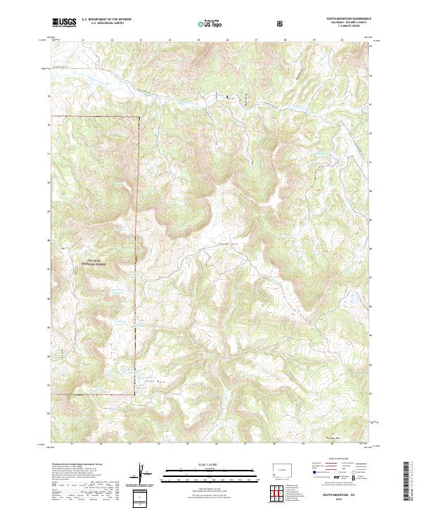 South Mountain 2022 topographic map thumbnail