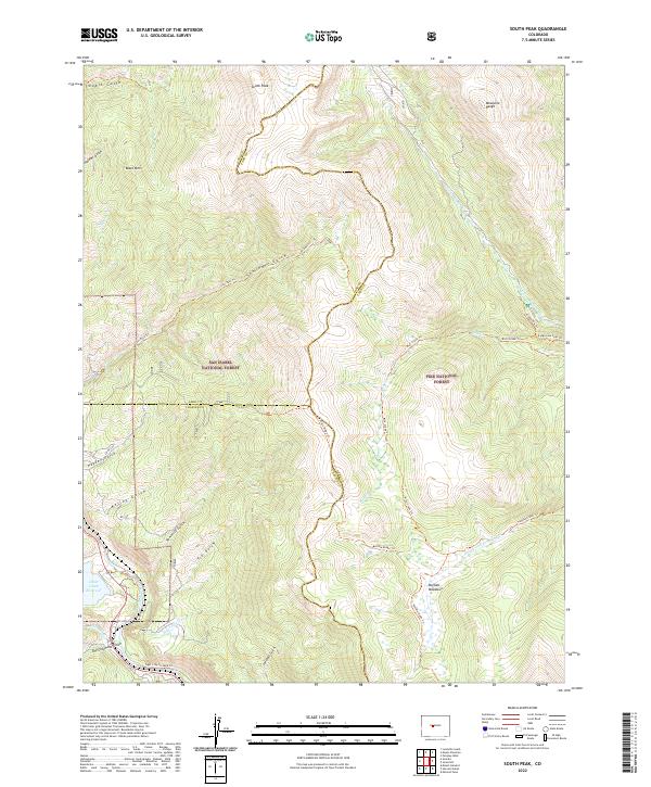 South Peak topographic map thumbnail