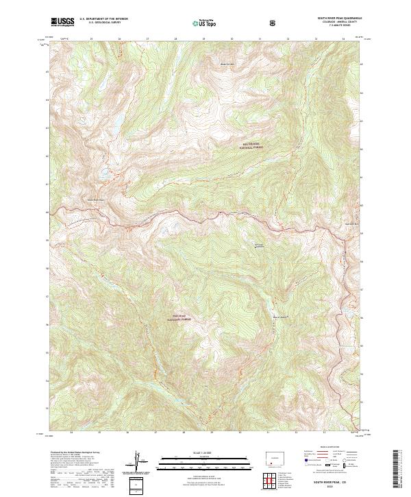 South River Peak topographic map thumbnail