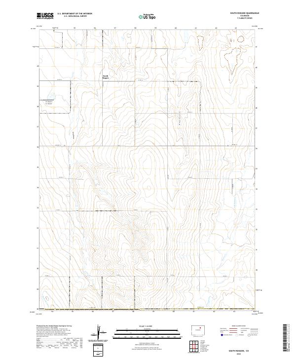 South Roggen topographic map thumbnail