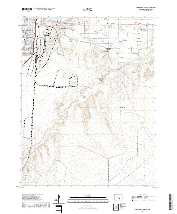 Southeast Pueblo topographic map thumbnail