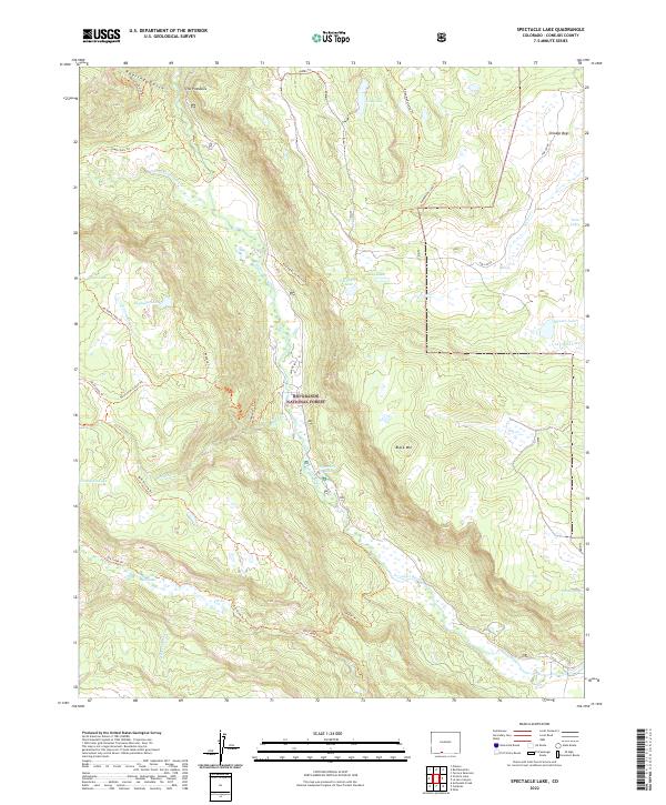 Spectacle Lake topographic map thumbnail