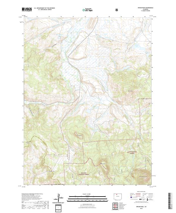 Spicer Peak 2022 topographic map thumbnail