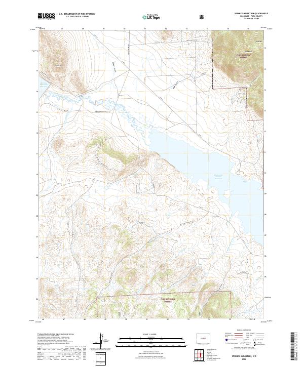 Spinney Mountain 2022 topographic map thumbnail