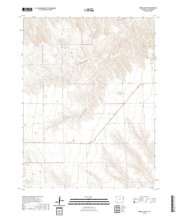 Spring Canyon 2022 topographic map thumbnail