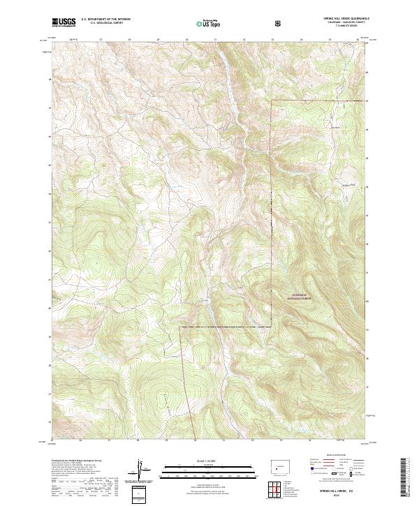 Spring Hill Creek topographic map thumbnail