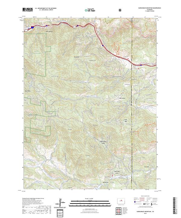 Saddleback Mountain 2023 topographic map thumbnail