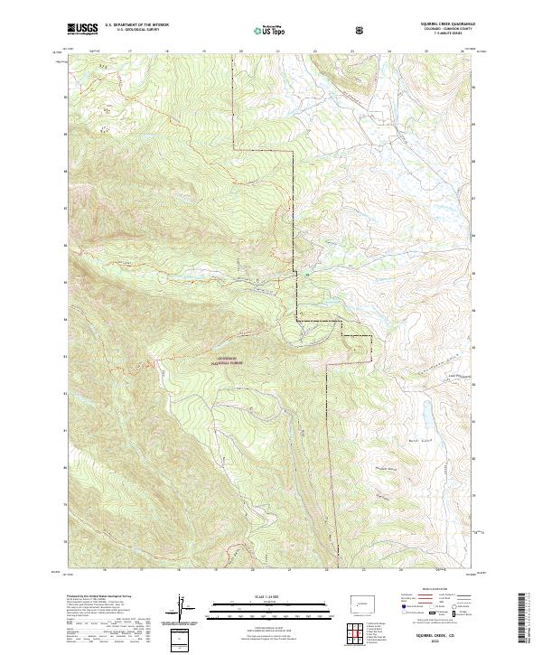 Squirrel Creek 2022 topographic map thumbnail
