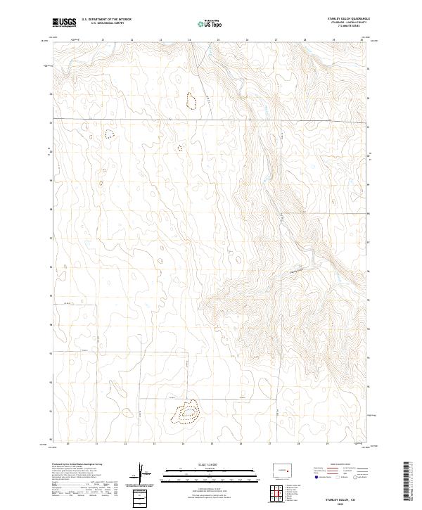 Stanley Gulch 2022 topographic map thumbnail