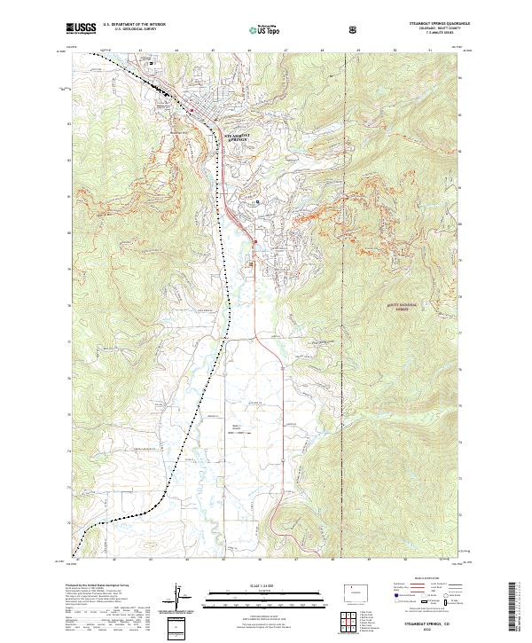 Steamboat Springs topographic map thumbnail
