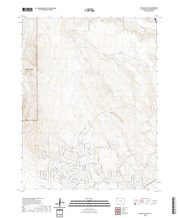 Steele Hollow 2022 topographic map thumbnail