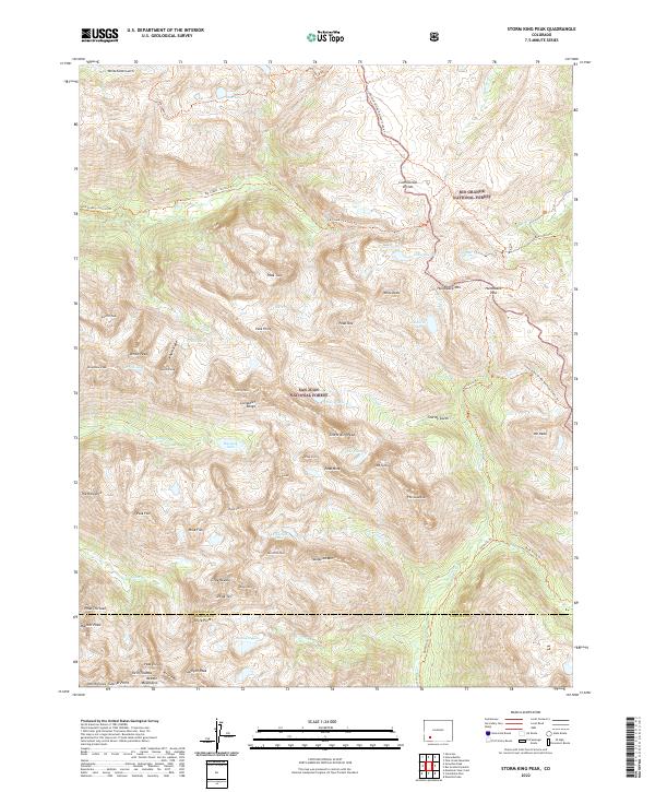 Storm King Peak 2022 topographic map thumbnail