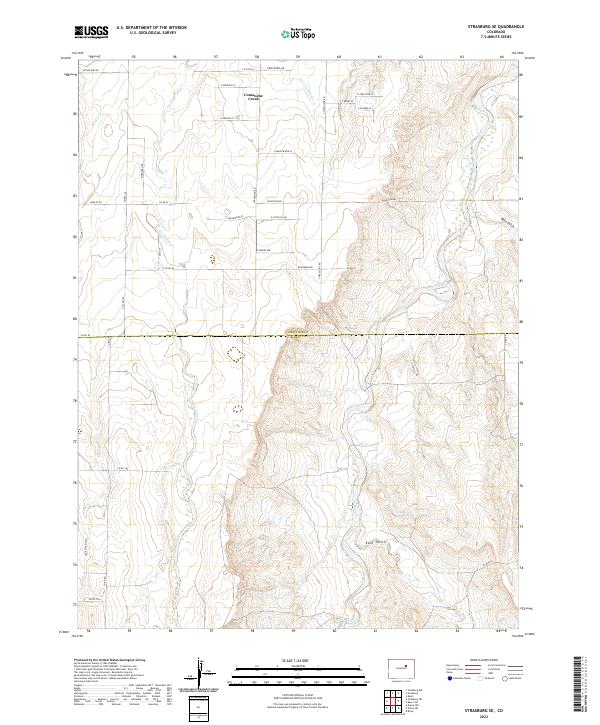 Strasburg SE 2022 topographic map thumbnail
