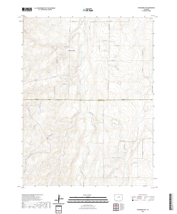 Strasburg SW topographic map thumbnail