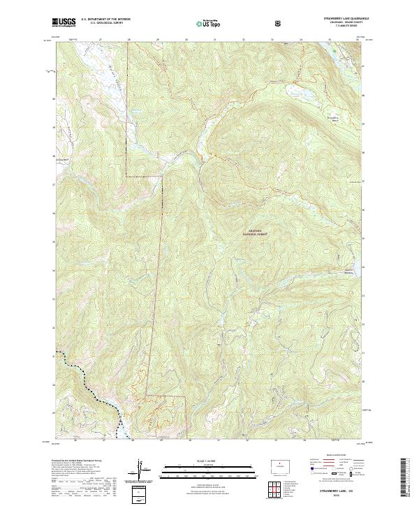 Strawberry Lake topographic map thumbnail