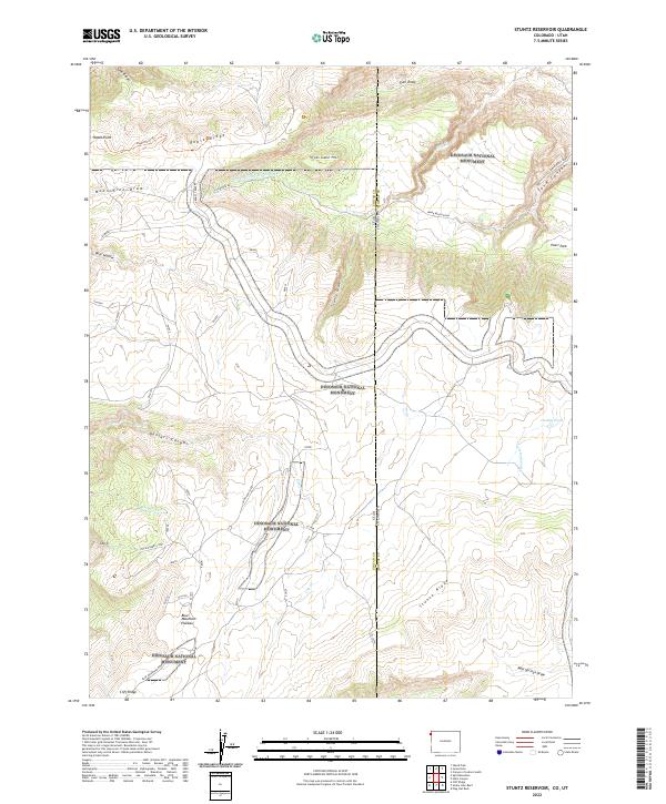 Stuntz Reservoir topographic map thumbnail