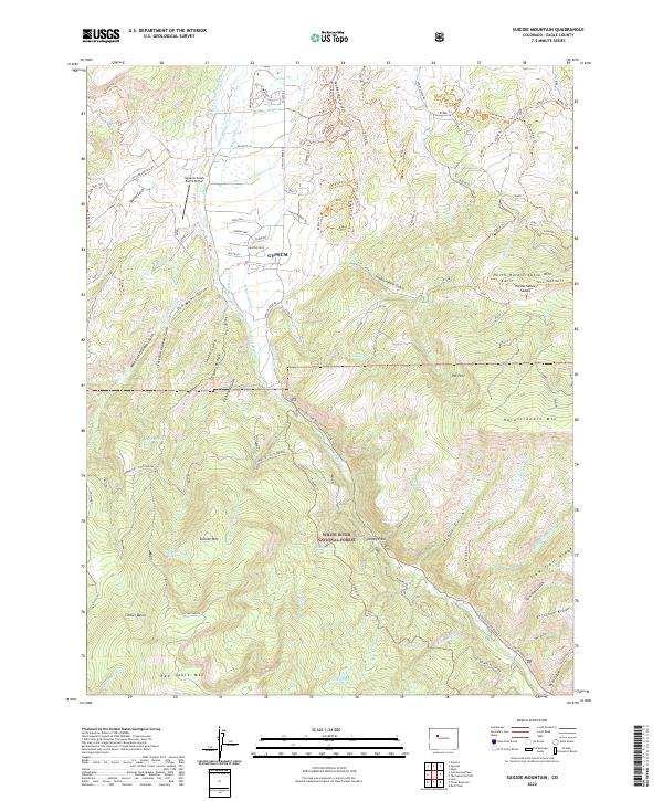 Suicide Mountain 2022 topographic map thumbnail