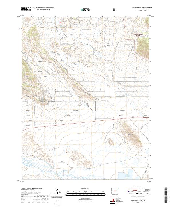 Sulphur Mountain topographic map thumbnail