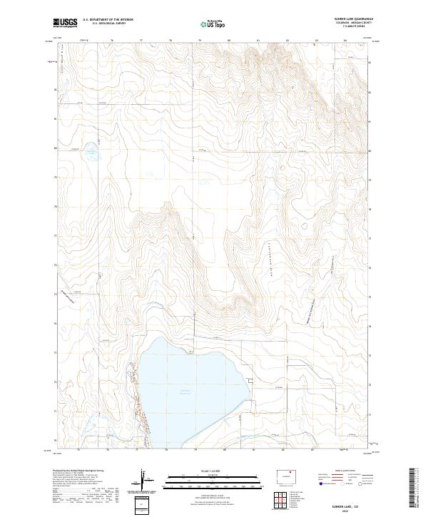 Sunken Lake 2022 topographic map thumbnail