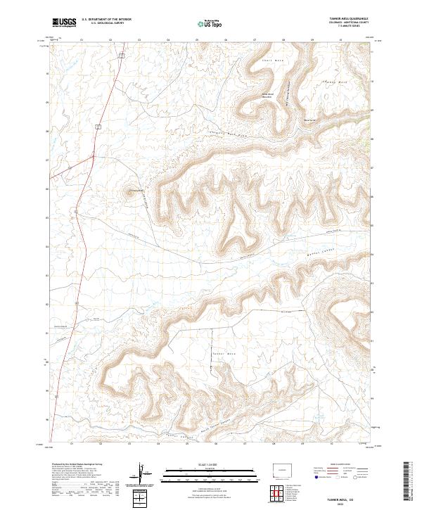 Tanner Mesa topographic map thumbnail