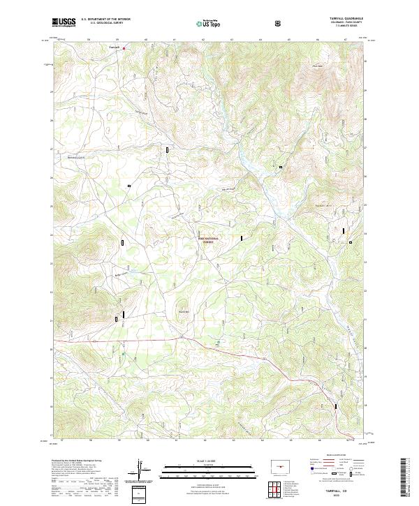Tarryall 2022 topographic map thumbnail