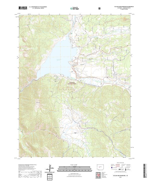 Taylor Park Reservoir topographic map thumbnail