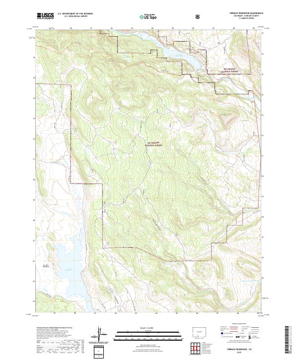 Terrace Reservoir topographic map thumbnail