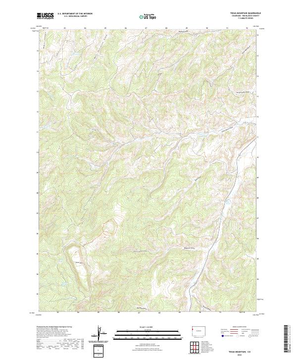 Texas Mountain topographic map thumbnail