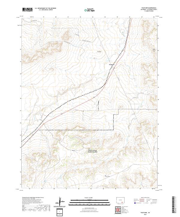 Thatcher 2022 topographic map thumbnail