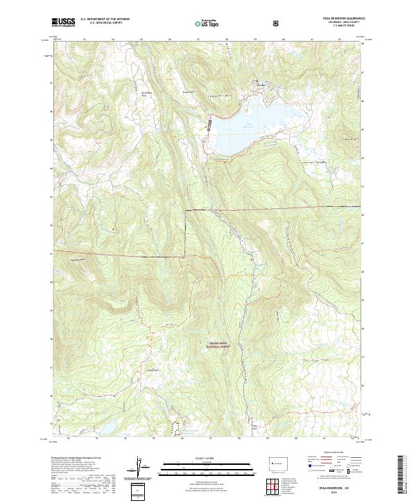 Vega Reservoir topographic map thumbnail