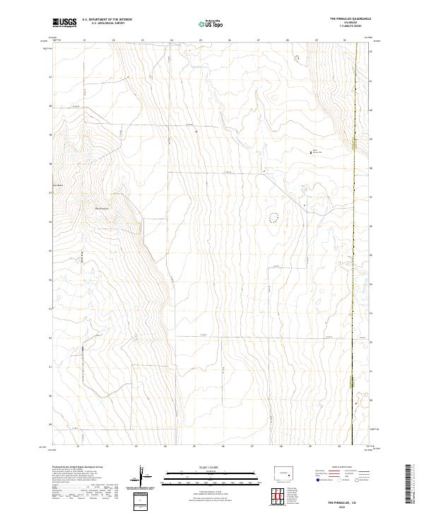 The Pinnacles 2022 topographic map thumbnail