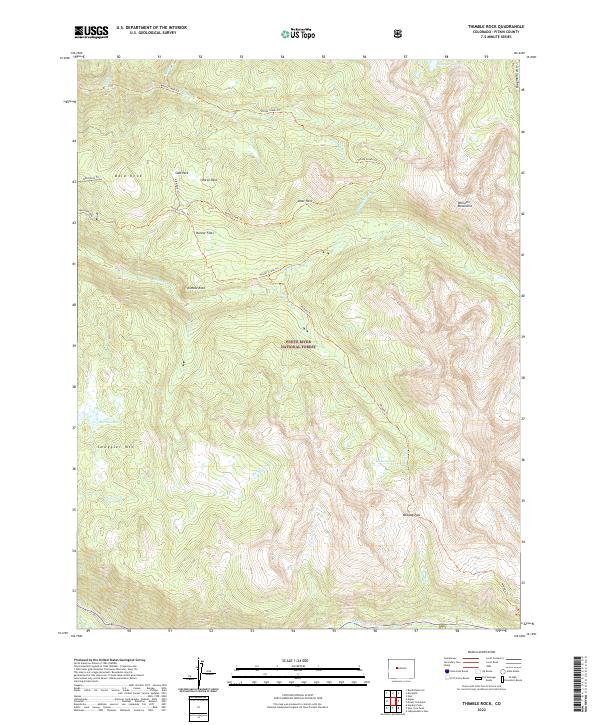 Thimble Rock 2022 topographic map thumbnail