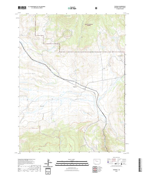 Toponas topographic map thumbnail