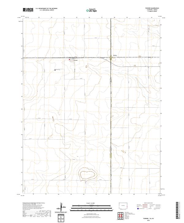 Towner 2022 topographic map thumbnail