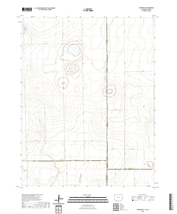 Towner SE 2022 topographic map thumbnail