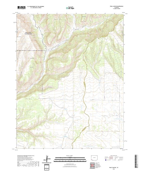 Trail Canyon 2022 topographic map thumbnail