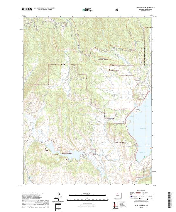 Trail Mountain 2022 topographic map thumbnail