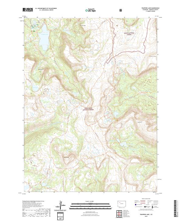 Trappers Lake 2022 topographic map thumbnail