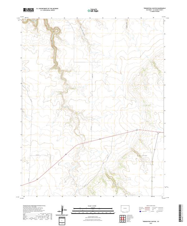 Trementina Canyon topographic map thumbnail