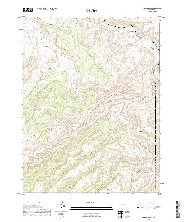 Triangle Mesa 2022 topographic map thumbnail
