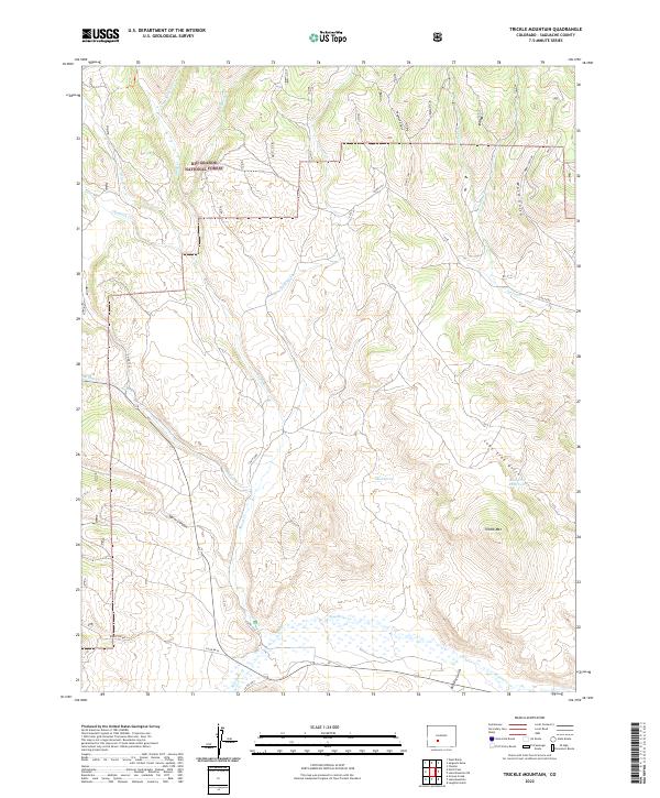 Trickle Mountain 2022 topographic map thumbnail